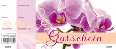 Gutschein BonBlock - Orchidee