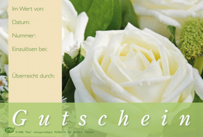 Fleur Gutschein - Weisse Rosen