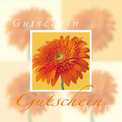 Merci Gutschein - Orange Gerbera
