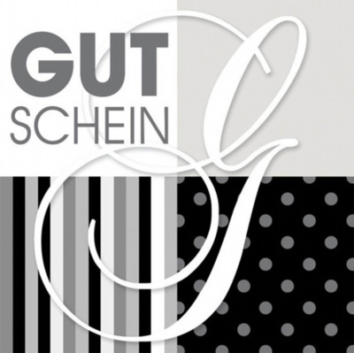 Gutschein Merci - Grau / schwarz