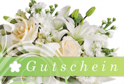 Gutschein Fleur Plus - Weisse Strauss