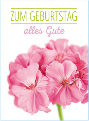 Floralia - Zum Geburtstag alles Gute   -   Roze bloem
