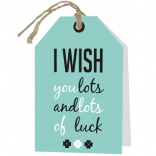 I wish you lots and lots of luck