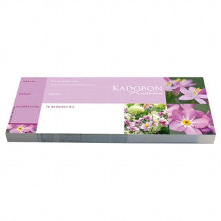 KB Cheque;Purple little flower (10107)