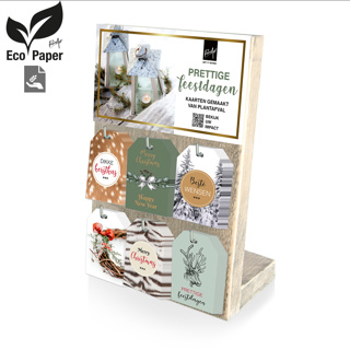 6-haaks display steigerhout - ECO Natural Christmas - label enkel