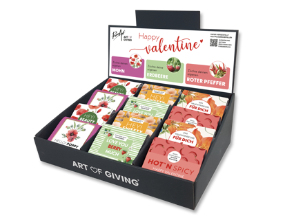 Display Tropical Love - Samenpackung,Züchte deinen eigenen Mohn & Pfeffer bzw. deine eigenen Erdbeer