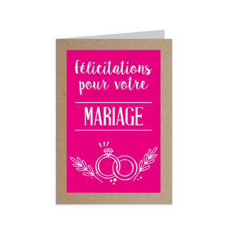 Félicitations pour votre mariage