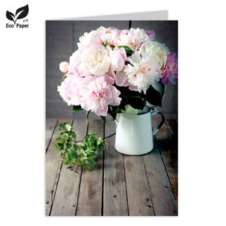 Blank: Cosy pink peony wooden table