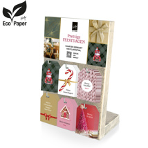 Steigerhouten 6-haaks display - ECO Candy Cane - label enkel