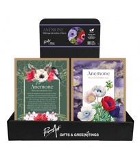 Displaybox Karton - Anemone Blumenzwiebel Mix - Kraft Geschenkbeutel