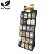 Présentoir en bois avec 24 crochets Label simple - Eco Joy