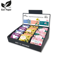Boîte Présentoir en carton 12 compartments - Paquet de semences Eco Love Tahiti