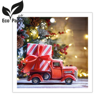 Blank: Red christmas truck